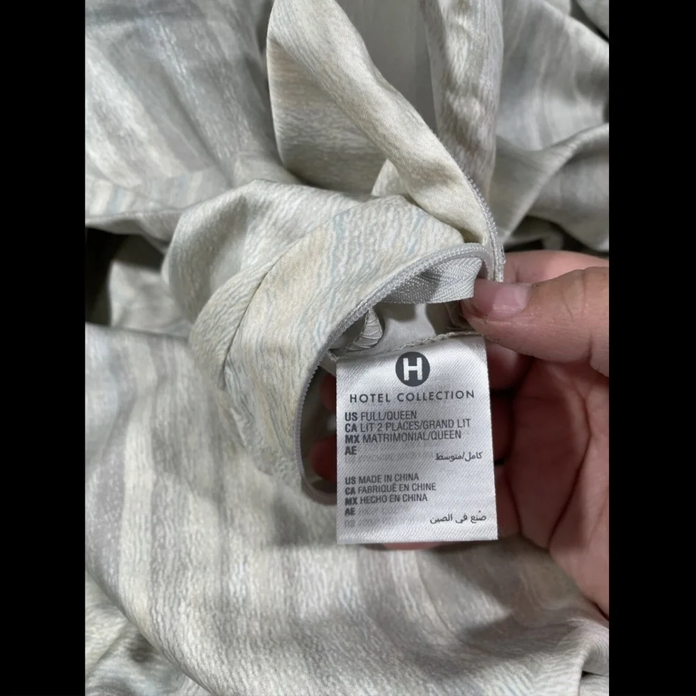 NIB $300 Hotel Collection Luster Geo Duvet Comforter Cover [ Full/ Queen ] #D285